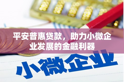 云林平安普惠贷款，助力小微企业发展的金融利器