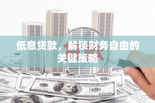 云林低息贷款，解锁财务自由的关键策略