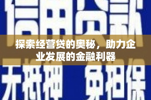 云林探索经营贷的奥秘，助力企业发展的金融利器