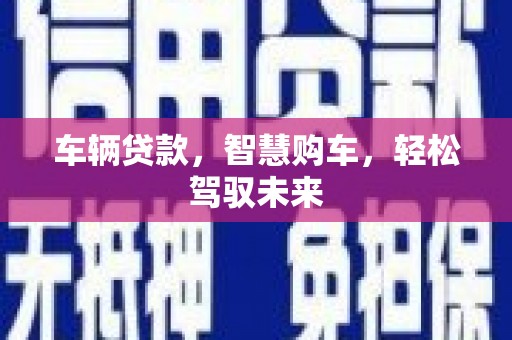云林车辆贷款，智慧购车，轻松驾驭未来