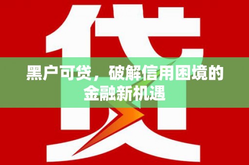 云林黑户可贷，破解信用困境的金融新机遇