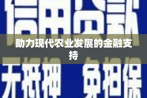 云林助力现代农业发展的金融支持